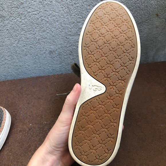 UGG Sidney Grey/Olive Knitted Trainers Sneakers - Picture 12 of 13